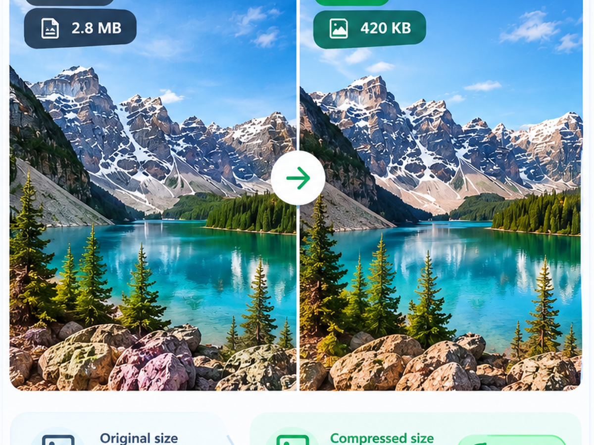 Image Compressor before and after